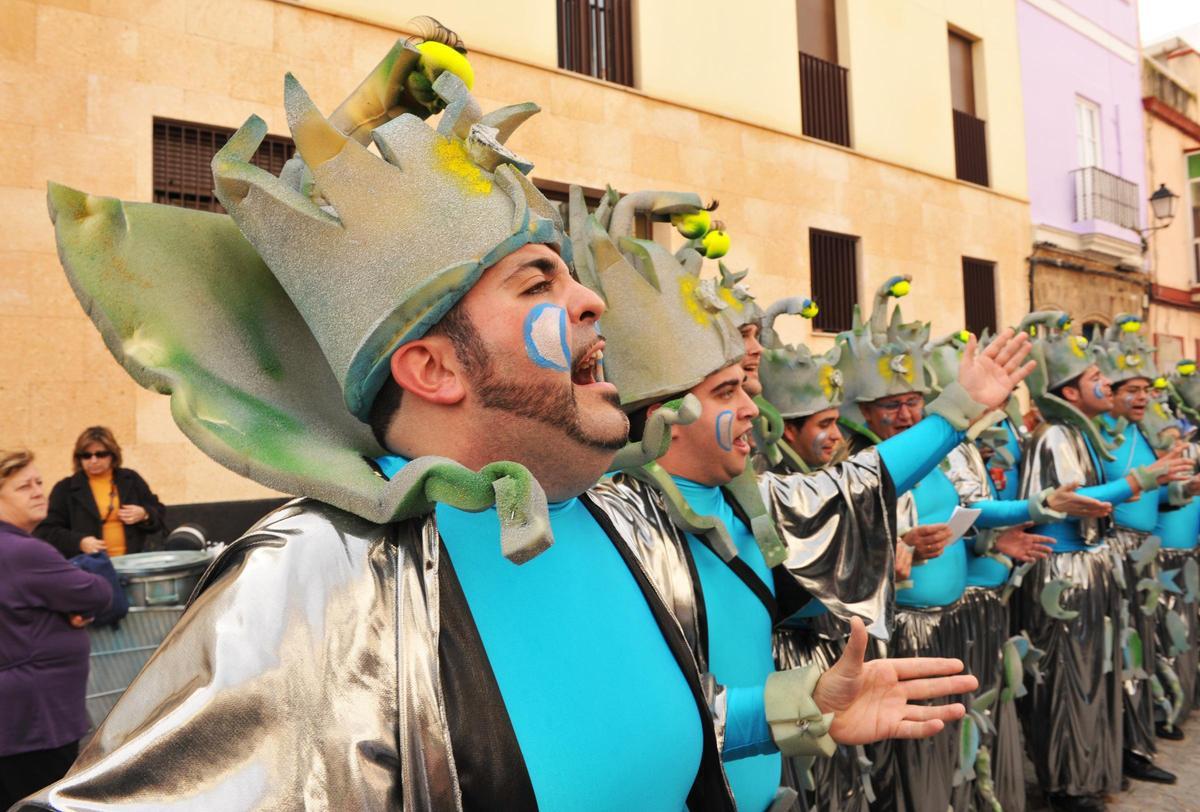 Chirigota en el Carnaval de Cádiz.
