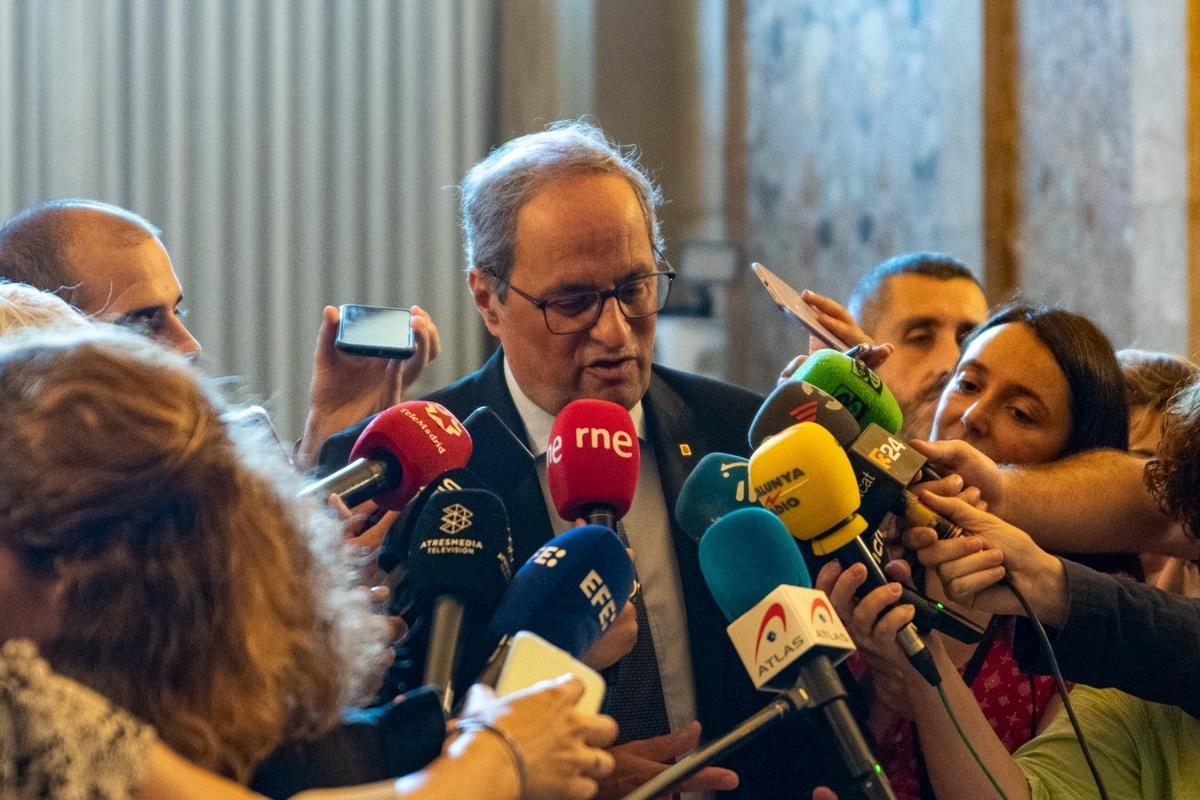 L’Audiència de Barcelona avala la segona condemna d’inhabilitació de Torra per no retirar els llaços