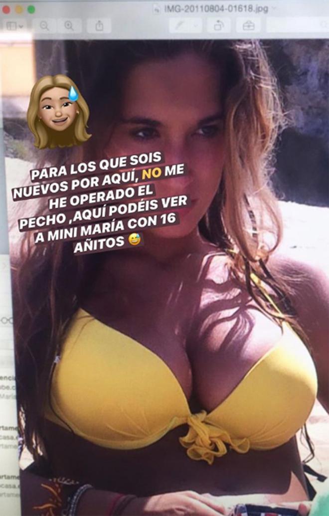 Maria Pombo con bikini amarillo