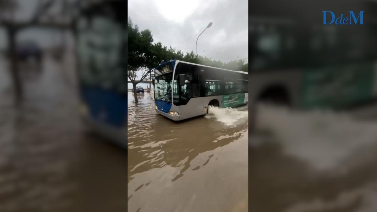 Pequeñas inundaciones en s'Arenal