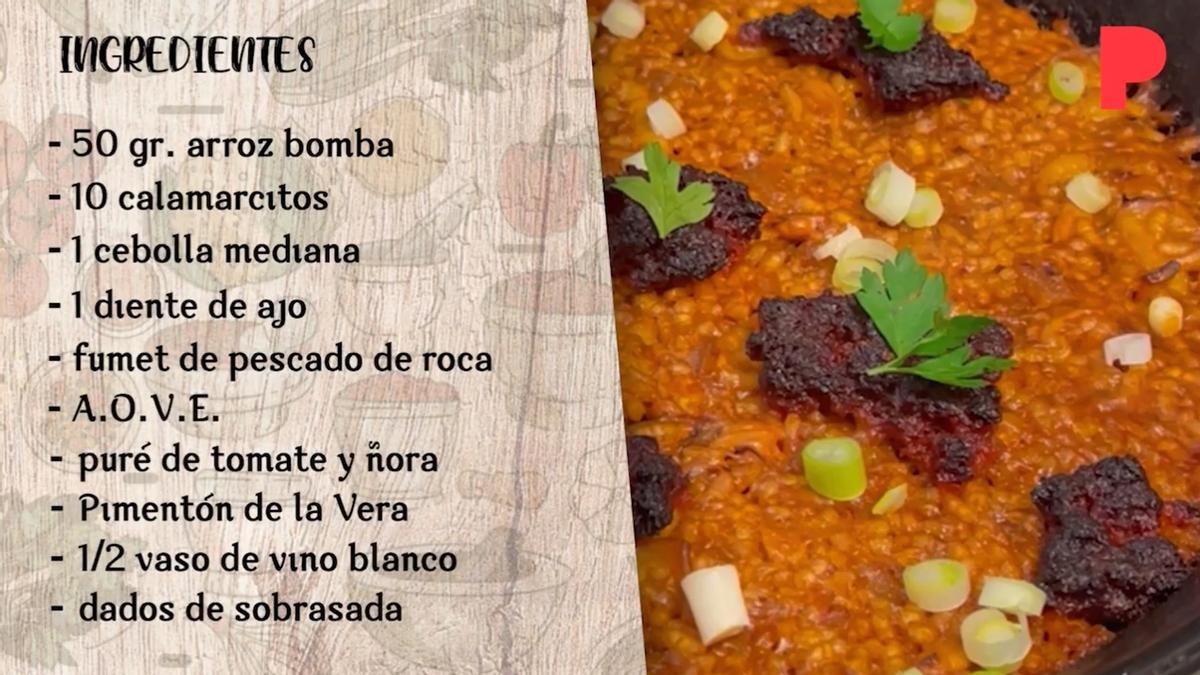 Recetas fáciles con el chef Rafuel: arroz de calamarcitos y sobrasada