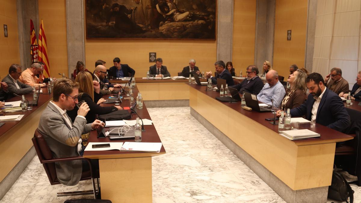 Els diputats de la Diputació de Girona durant el debat de pressupostos del 2023