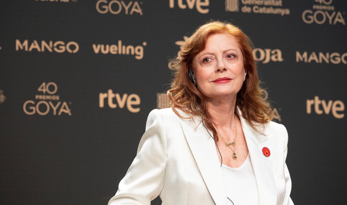 Susan Sarandon, en Barcelona, este viernes