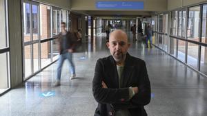 David Casassas, presidente del comite cientifico del plan piloto de la renta básica en Catalunya, el pasado martes en la Universidad de Barcelona. 