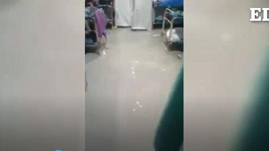 Inundación del campamento de Las Raíces