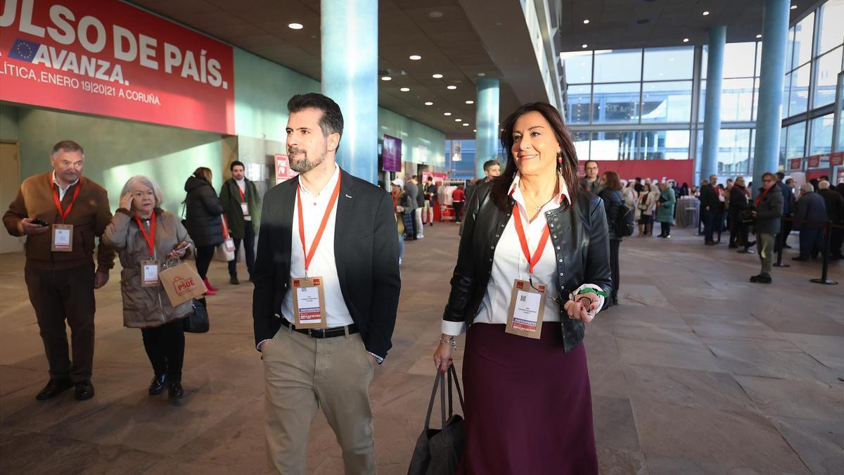 Luis Tudanca y Ana Sánchez participan en la Convención Política del PSOE 'Impulso de país', celebrada en A Coruña.