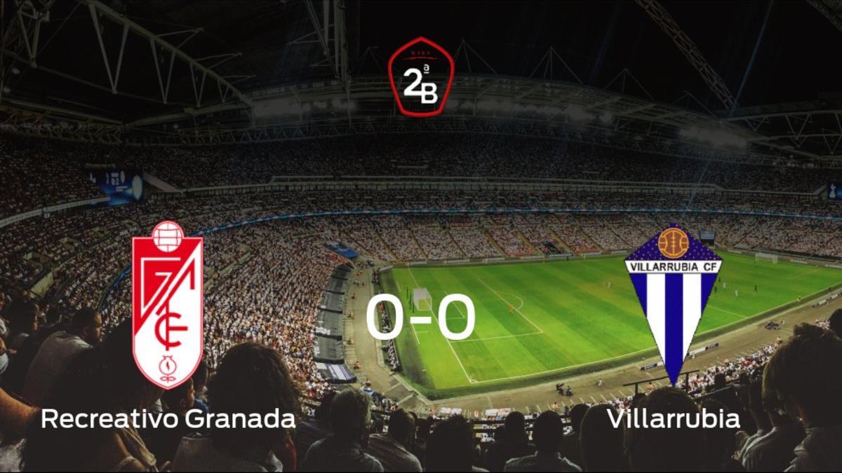 El Recreativo Granada y el Villarrubia consiguen un punto después de empatar a cero