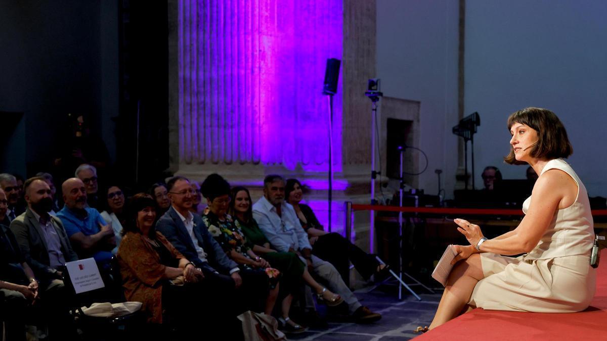 Maria Juan, durante la gala de la AVL.