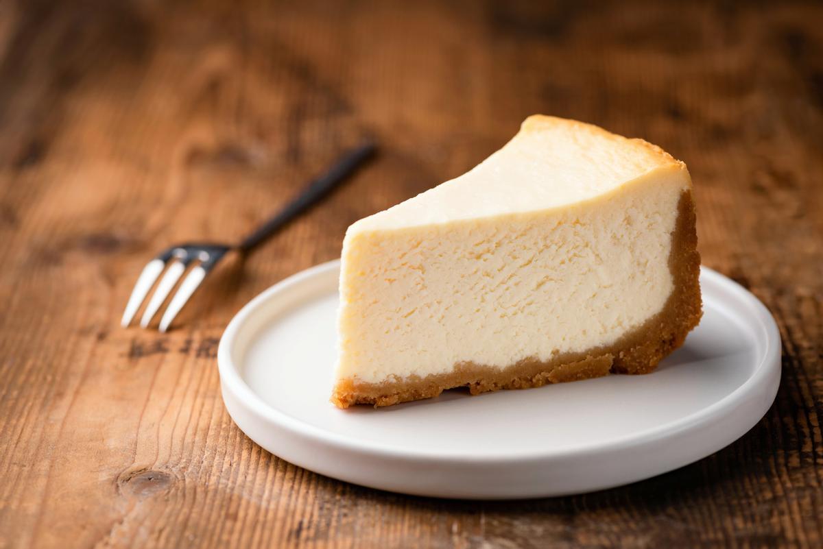 Rebanada de tarta de queso, pastel de queso riojana