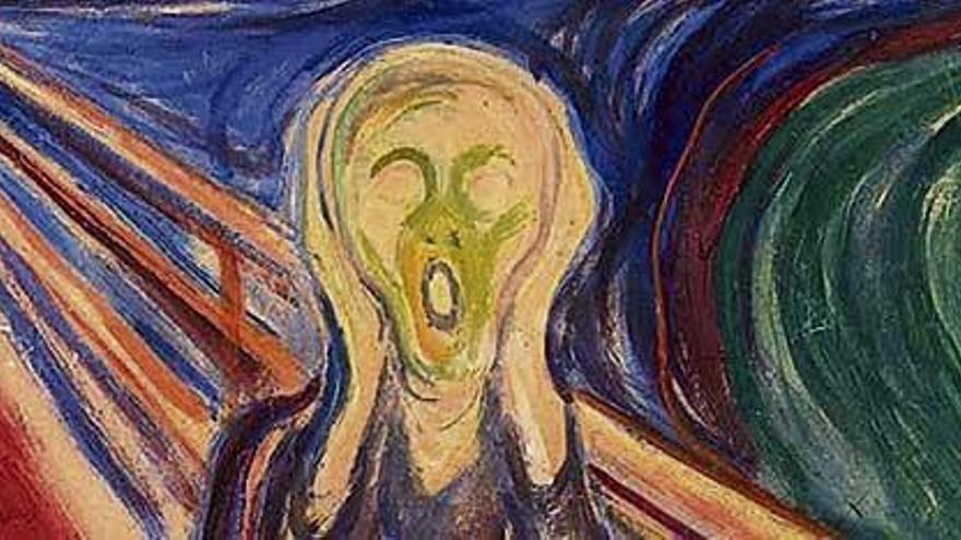 Detalle de &#039;El grito&#039;, de pintor noruego Edvard Munch.