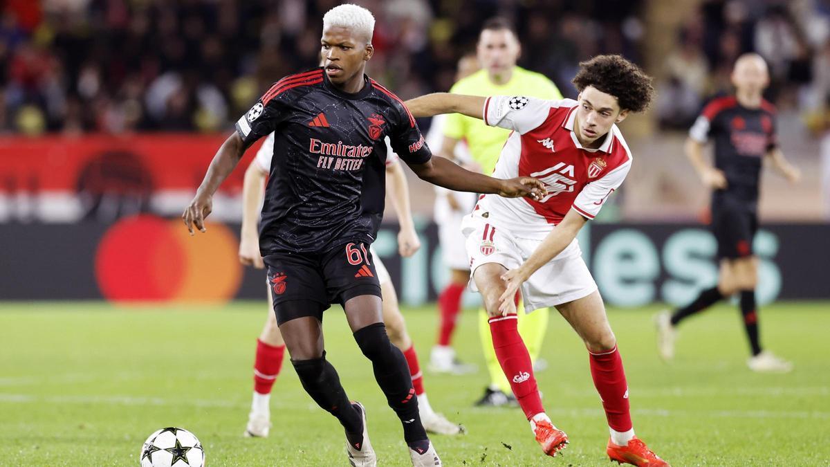 Florentino Luis, en el partido de ida del 'play-off' del Benfica ante el Mónaco