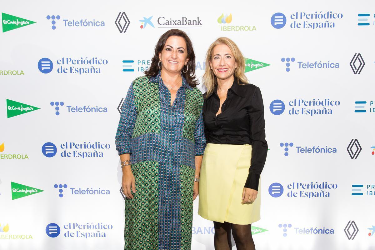 Concha Andreu, presidenta de La Rioja, y Raquel Sánchez, ministra de Transportes, Movilidad y Agenda Urbana.