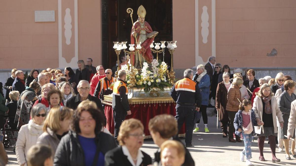 Imagen de la procesión en Estivella, en una anterior edición.