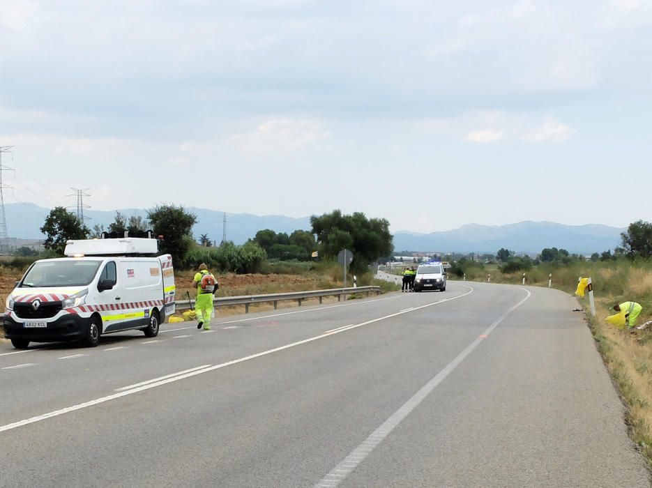 Dos morts en un accident a la N-II a Borrassà