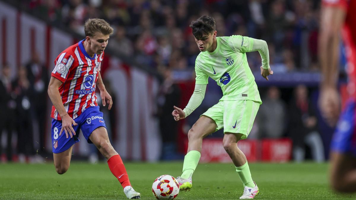 Pedri against Pablo Barrios