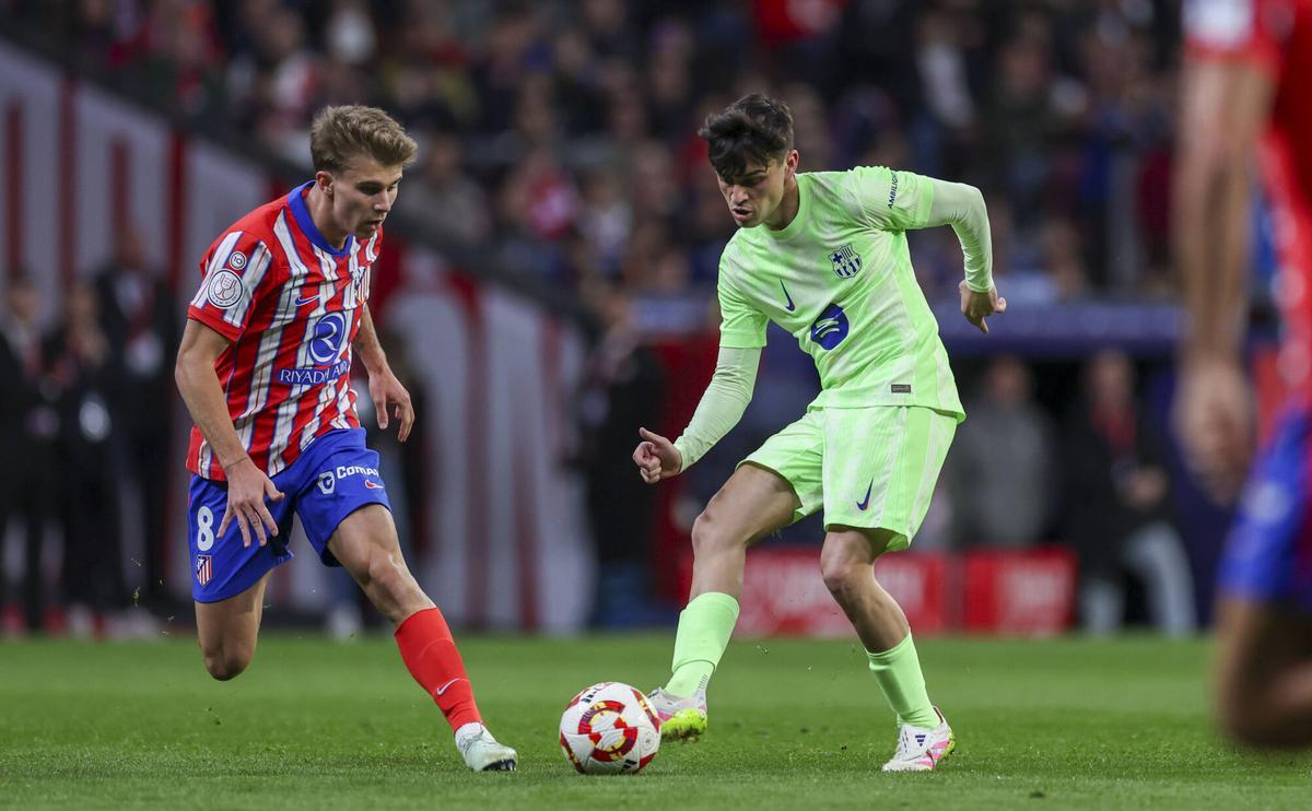 Pedri fue el amo y señor del centro del campo frente al Atlético