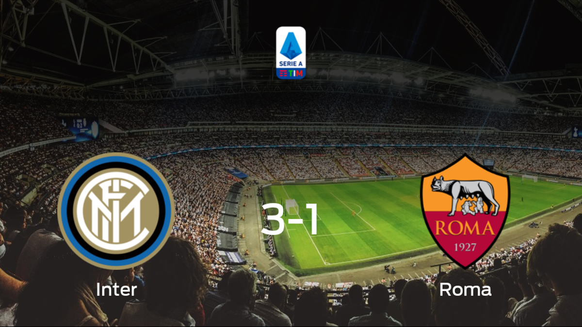 Tres puntos para el equipo local: Inter 3-1 AS Roma