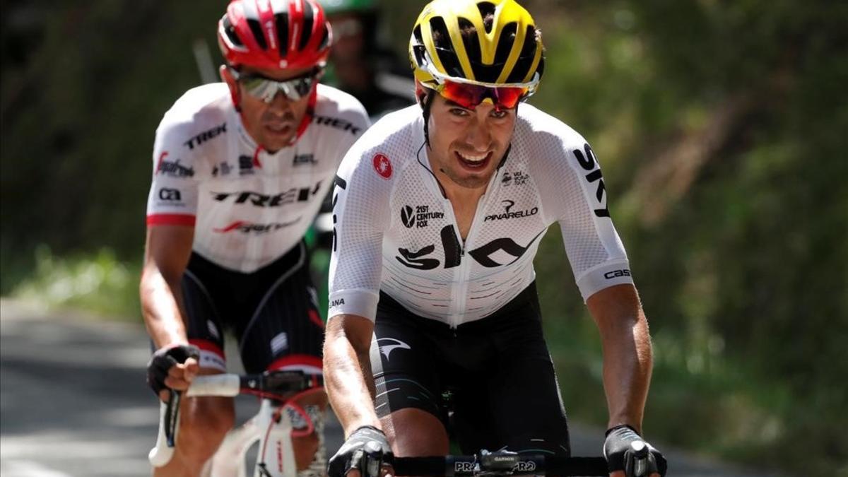 Mikel Landa y Alberto Contador, en plena ofensiva pirenaica