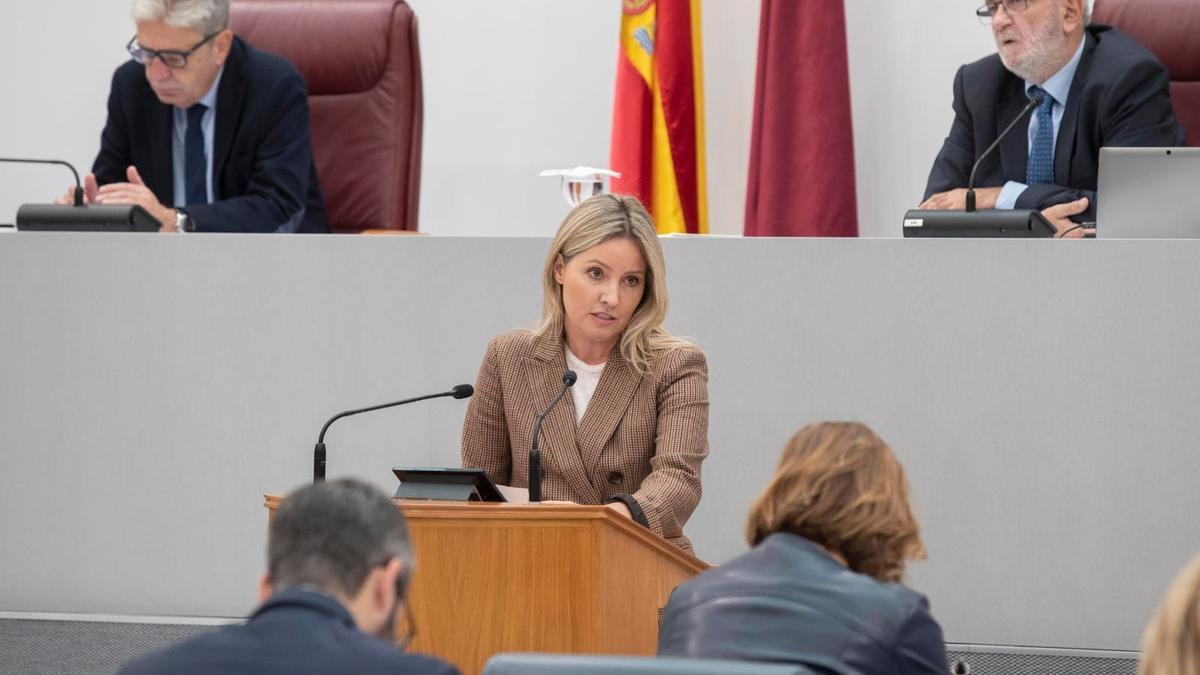 Ana Martínez Vidal,  en la Asamblea Regional.