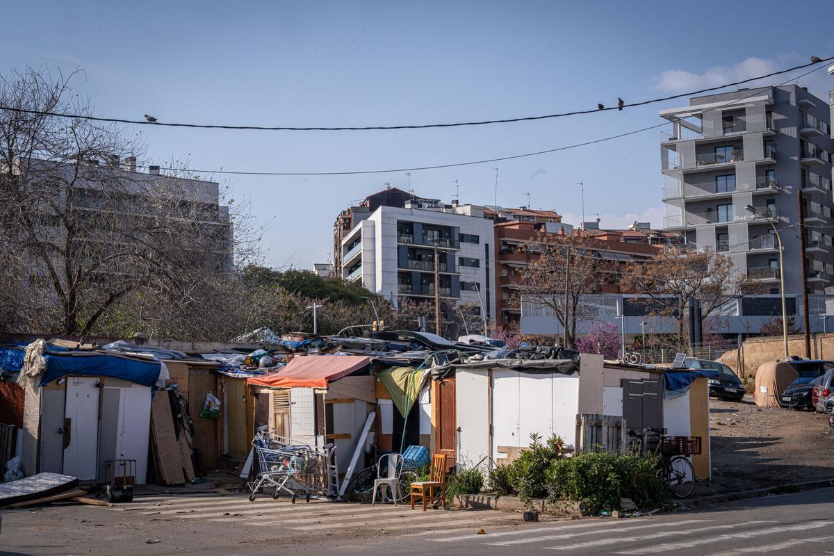 Imágenes del asentamiento del barrio de La Sagrera Imágenes del asentamiento del barrio de La Sagrera