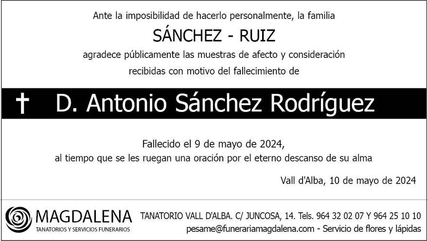 D. Antonio Sánchez Rodríguez