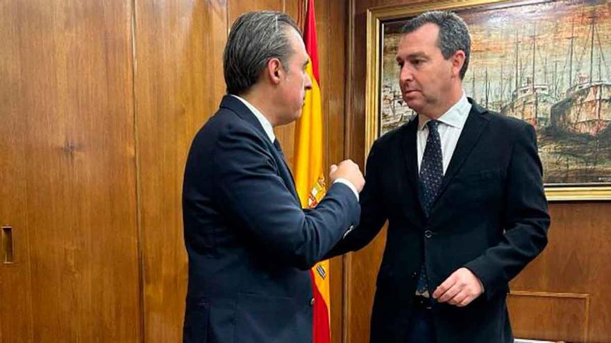 Antoni Vera y Gustavo Santana en un momento de su reunión en Madrid.