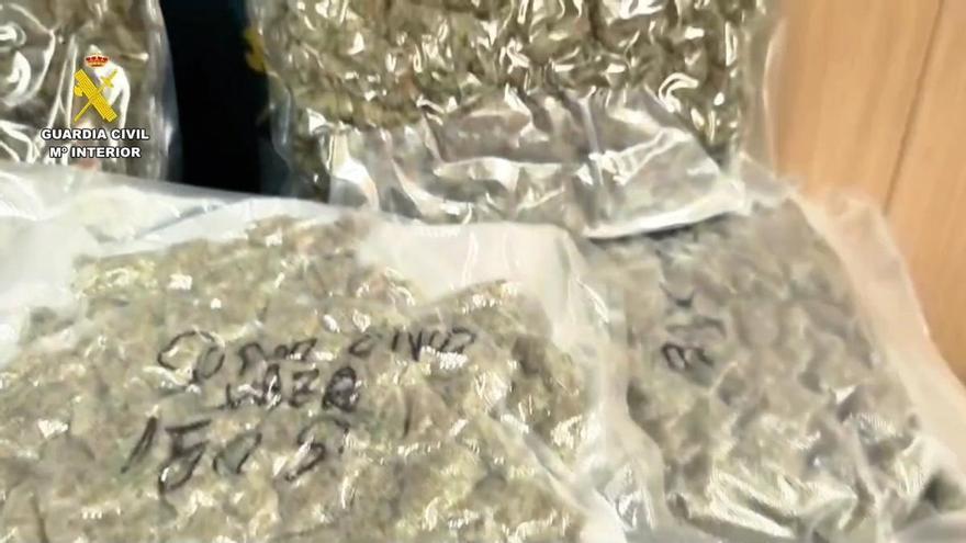 Cuatro detenidos en Sabiñánigo con más de 30 kilos de marihuana cuando viajaban a Francia