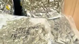 Cuatro detenidos en Sabiñánigo con más de 30 kilos de marihuana cuando viajaban a Francia