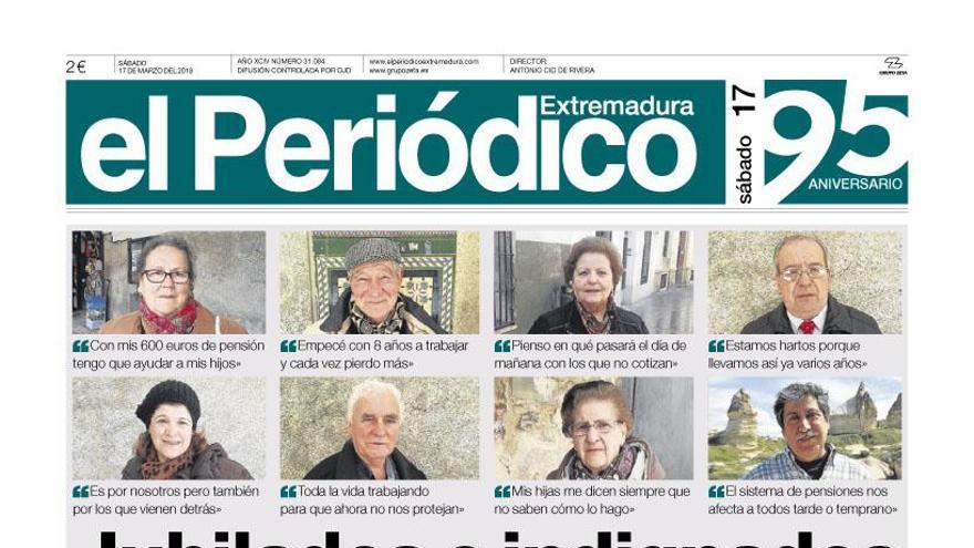 Esta es la portada de EL PERIÓDICO EXTREMADURA correspondiente al día 17 de marzo del 2018