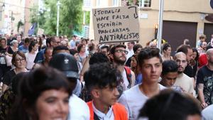 Manifestación en El Masnou contra el racismo y el fascismo después del ataque a un centro de menores no acompañados, en una foto de archivo.