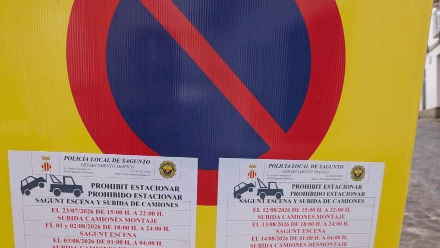 La prohibición de aparcar en Ciutat Vella durante el Sagunt a Escena levanta ampollas