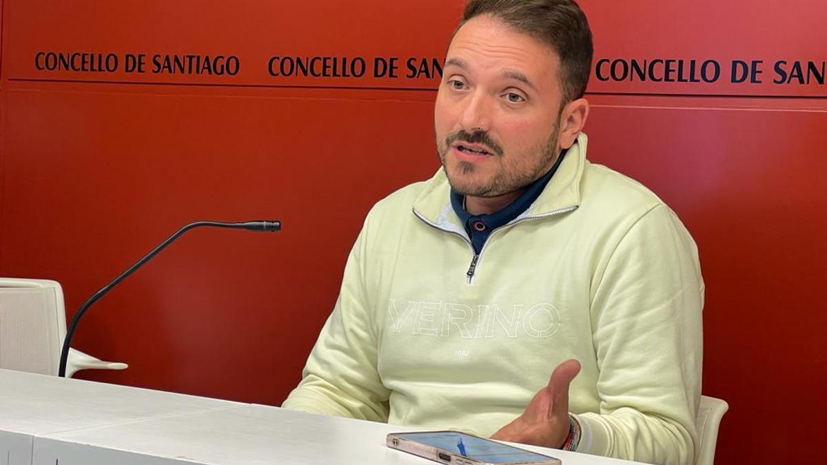 O concelleiro popular Borja Rubio en rolda de prensa