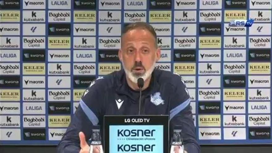 Matarazzo habla de los problemas de la Real Sociedad a pelota parada