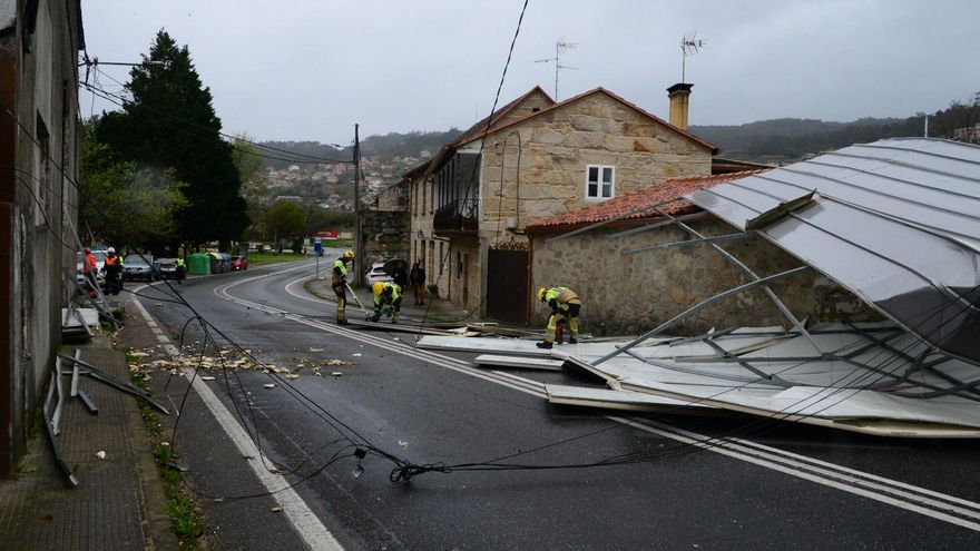 La borrasca Martinho deja tres heridos y medio millar de incidencias en Galicia