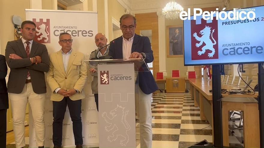 Vídeo | Rafa Mateos habla sobre los nuevos presupuestos del ayuntamiento de Cáceres