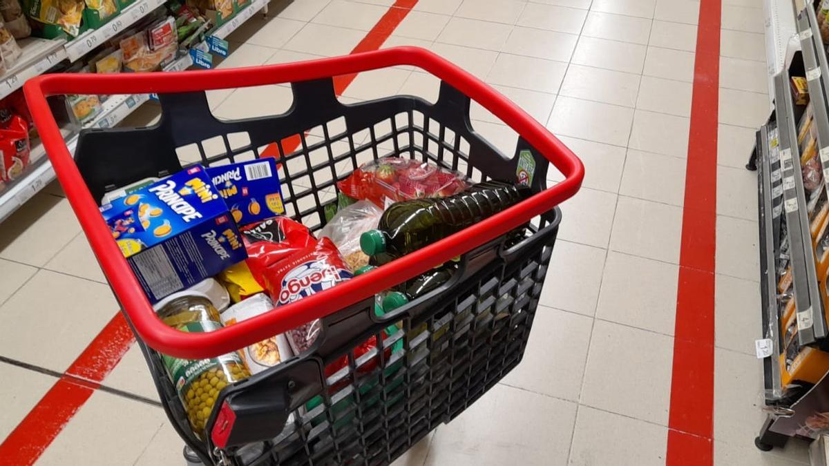 Compra en el supermercado.