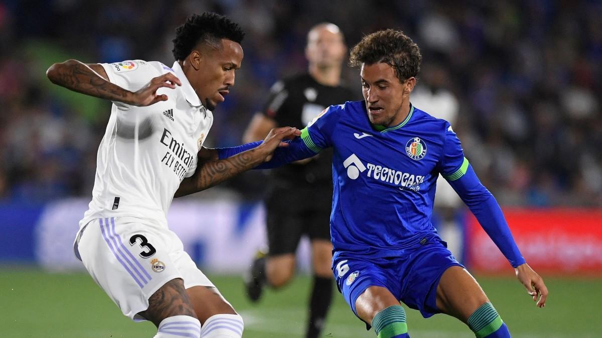Milla y Militao, durante el Getafe-Real Madrid