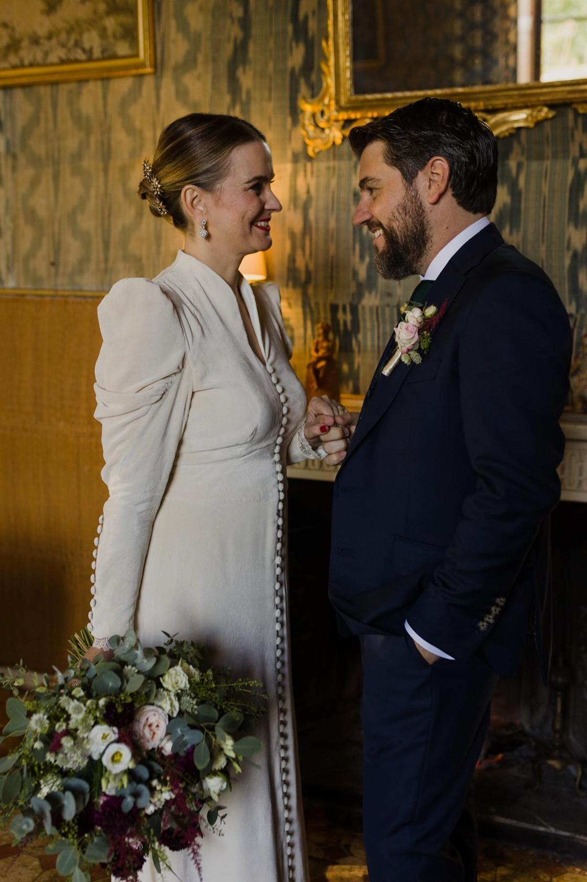 Marga Prohens y Javi Bonet en una imagen de la boda.