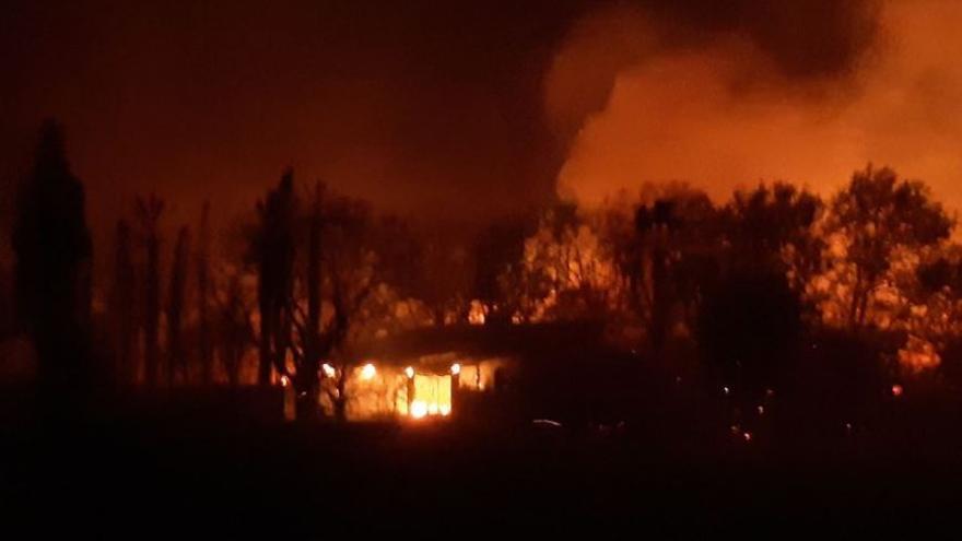 Incendio en s'Albufera de Muro