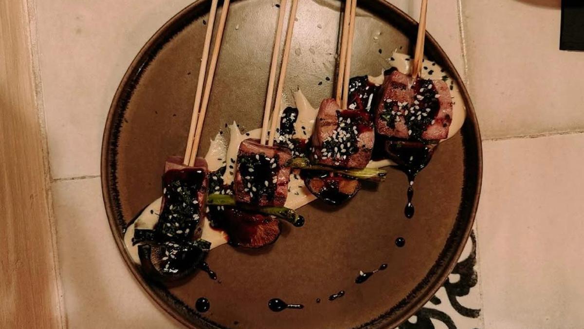 Uno de los platos del restaurante que fusiona cocina andaluza con japonesa.