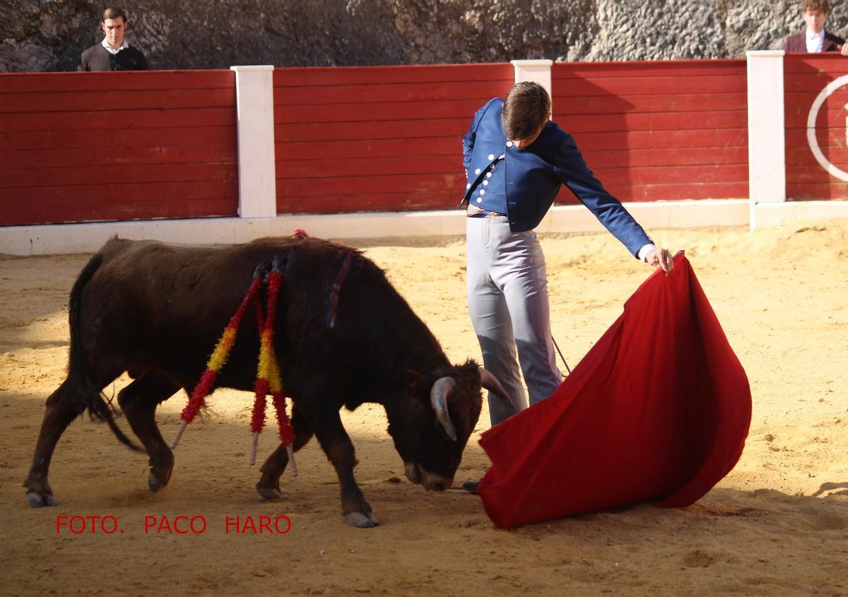 Pablo Torres, novillero de Puçol, sorprendió por sus formas en Bocairent.
