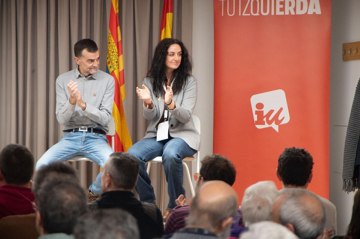 Asamblea IU Aragón con Antonio Maíllo y la nueva coordinadora de IU Aragón