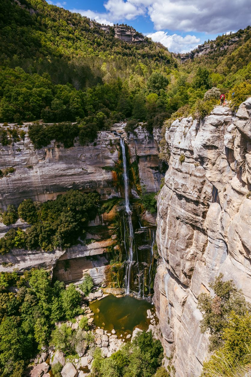 Salt de Sallent, un día con el cauce sin fuerza, aún así la panorámica es espectacular.