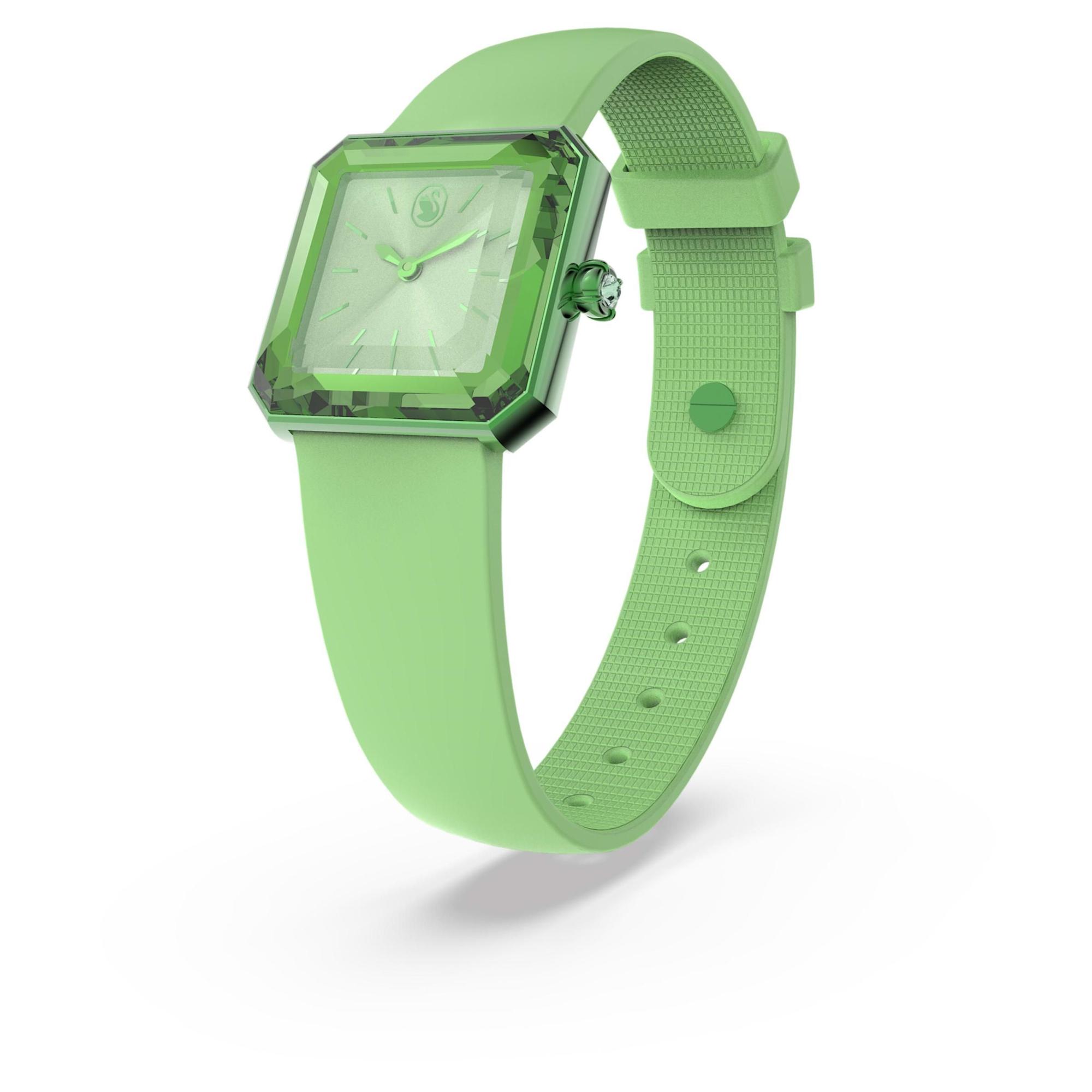 Reloj silicona verde de Swarovksi, a tiempo y a la última