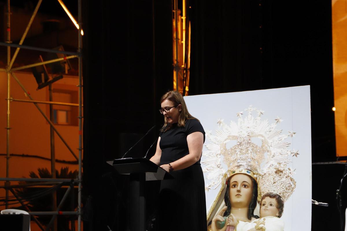 La periodista Pilar Wals durante el pregón de la 'Feria Chica'.