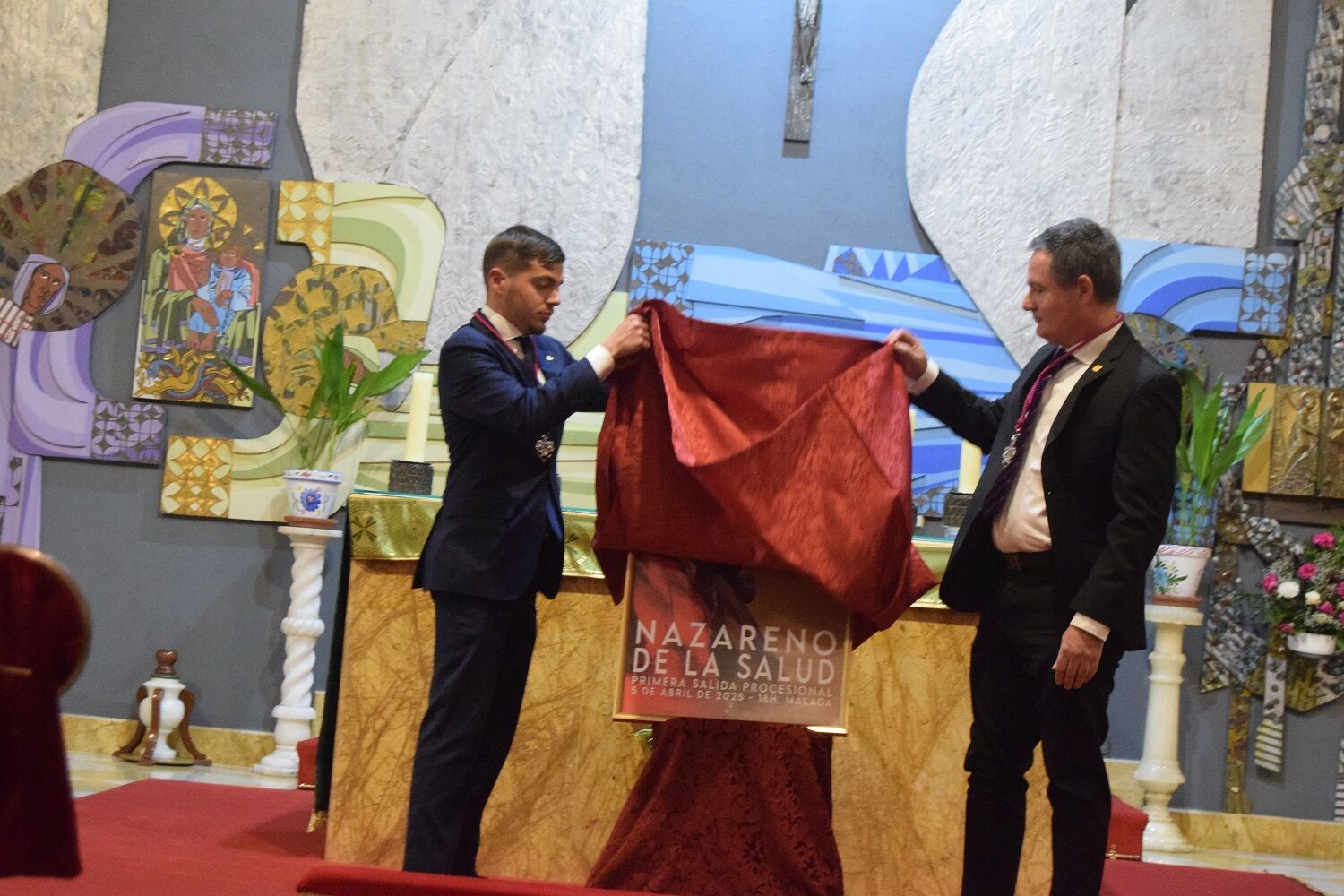 Presentación del cartel de la primera salida del Nazareno de la Salud, de Díaz Arnido