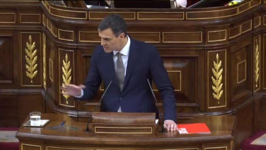 Pedro Sánchez exhorta a Rajoy a dimitir para que decaiga la moción de censura