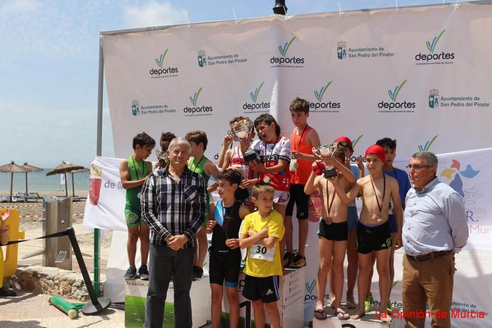 Final de triatlón de deporte escolar