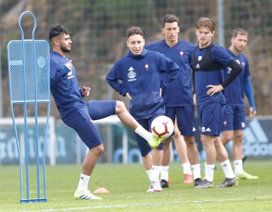 El Celta se ejercita en A Madroa pensando en el Espanyol