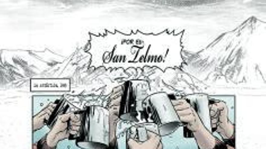 Páxines del álbum ilustráu “San Telmo”.